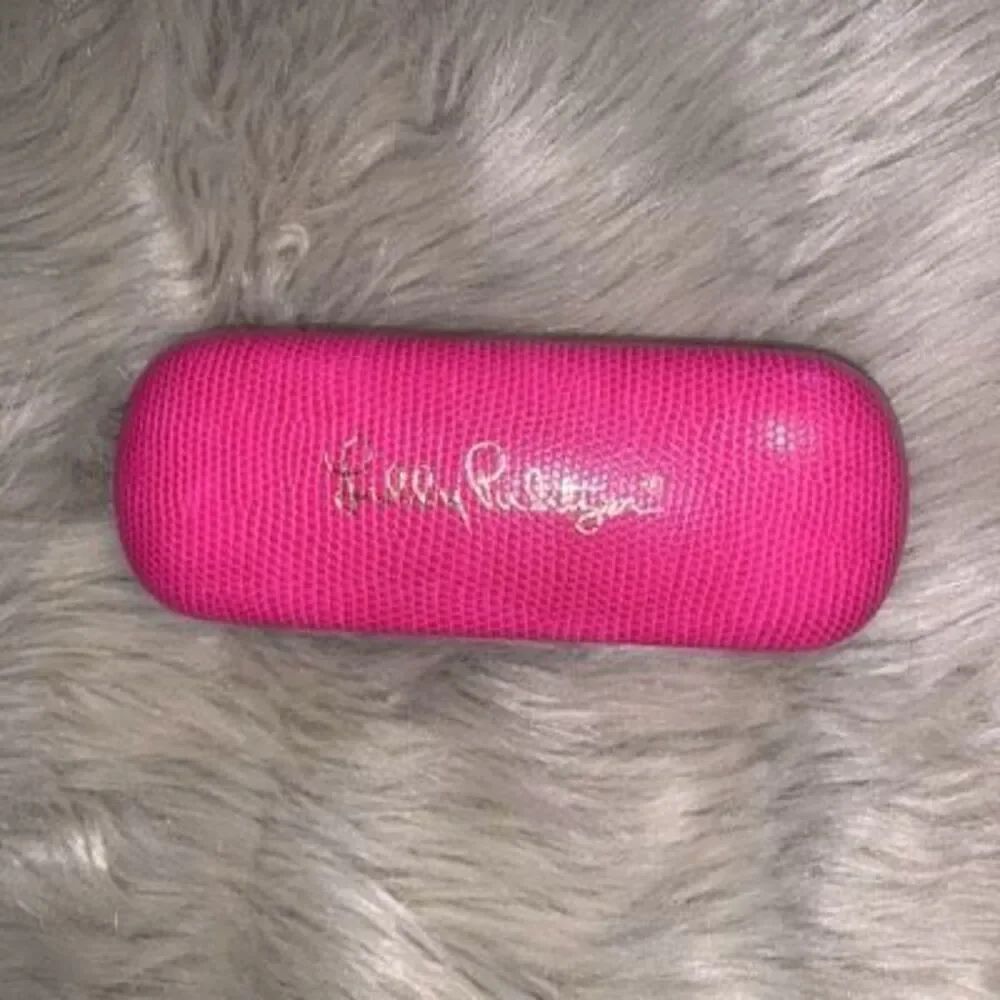 Lilly Pulitzer faux croc hard eyeglass/sunglass case